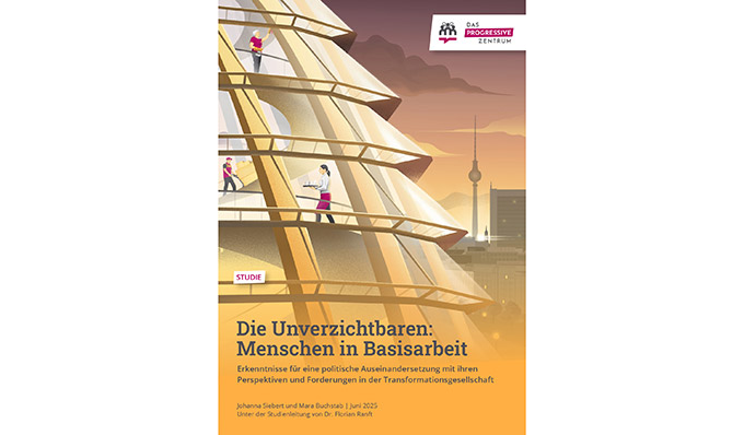 Broschüren-Cover "Die Unverzichtbaren – Basisarbeit in der Transformationsgesellschaft"